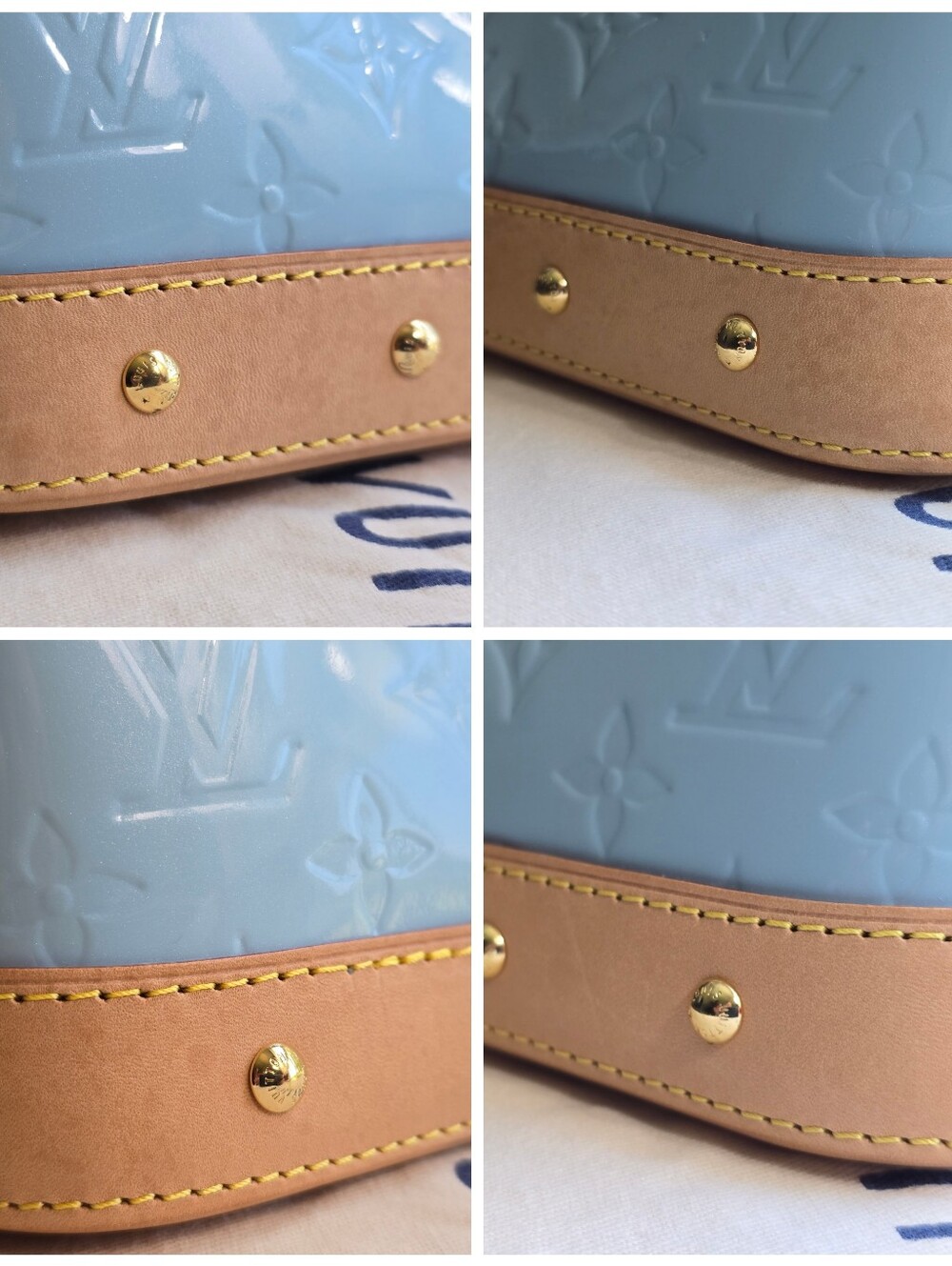 Louis Vuitton LV Remix Special Edition Vernis Hairclip Alma BB Sky Blue - Picture 12 of 16